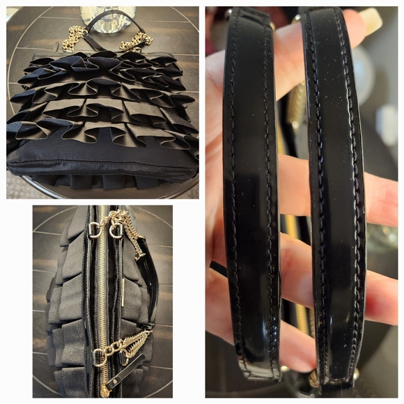 KATE SPADE Plisse Priti Ruffled Tote Patent Leather handles - Picture 14 of 16